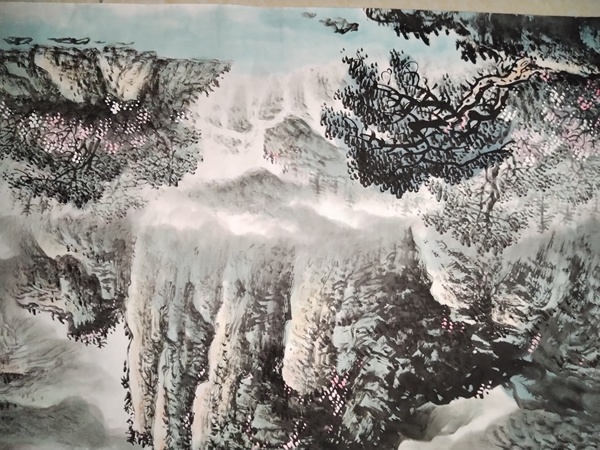 古玩字畫謝瑞新山水拍賣,當(dāng)前價(jià)格18000元