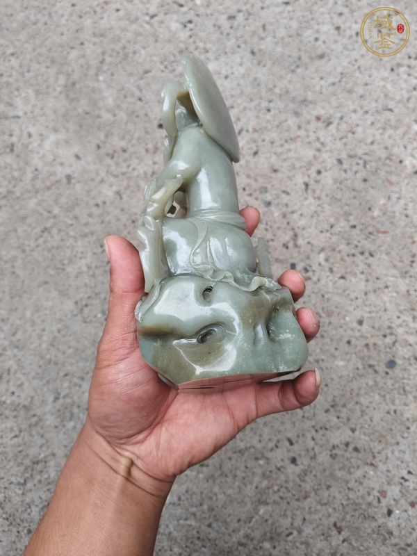 古玩玉器和田玉雕“觀音”擺件真品鑒賞圖