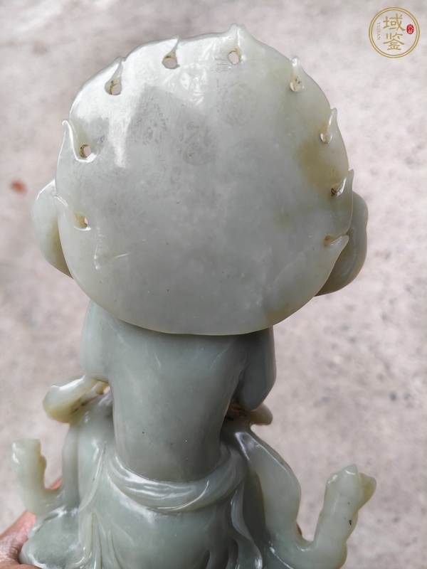 古玩玉器和田玉雕“觀音”擺件真品鑒賞圖