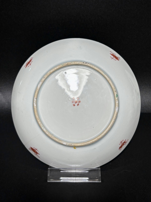 古玩陶瓷清康熙·五彩人物故事花卉紋臥盤拍賣,當前價格1388元