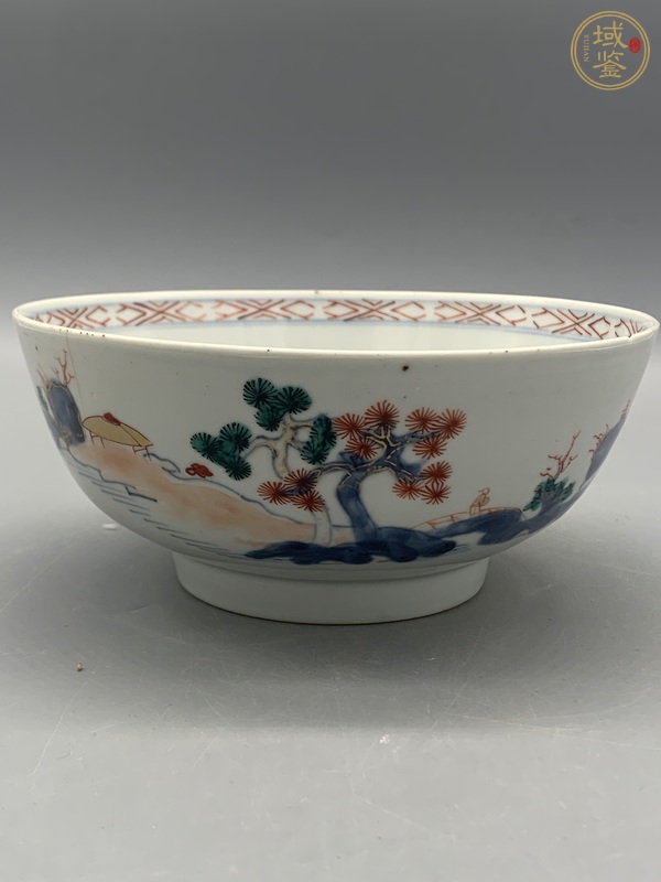 古玩青花礬紅描金碗真品鑒賞圖