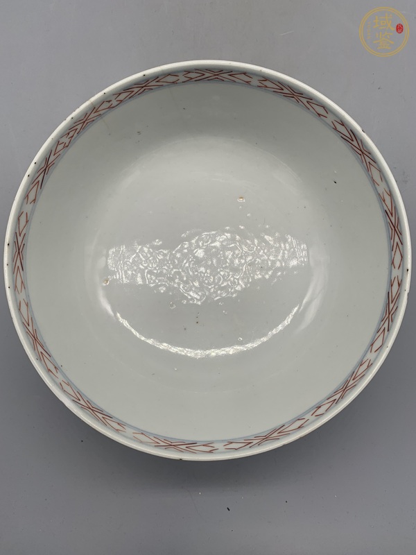 古玩陶瓷青花礬紅描金碗真品鑒賞圖