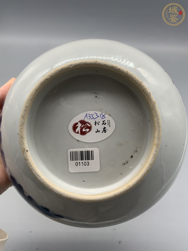 古玩陶瓷青花礬紅描金碗真品鑒賞圖