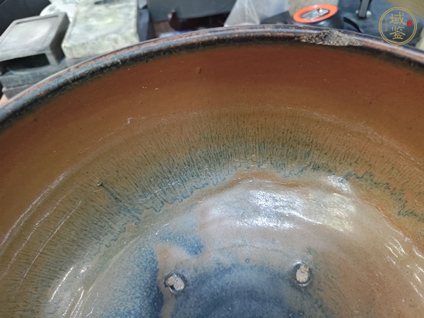 古玩陶瓷窯變黑釉凈手碗真品鑒賞圖