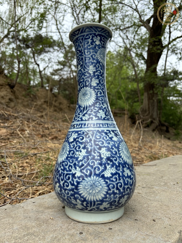 古玩陶瓷青花琵琶瓶 真品鑒賞圖