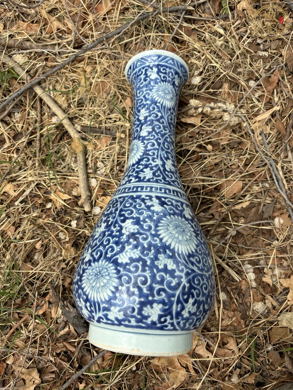 古玩陶瓷青花琵琶瓶 真品鑒賞圖