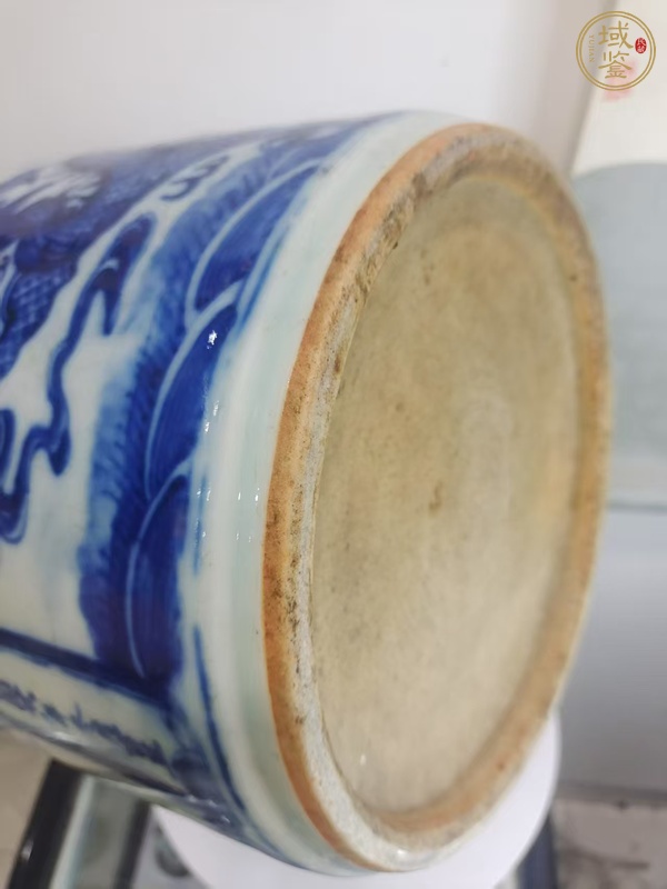 古玩陶瓷青花趕珠龍紋紋爐真品鑒賞圖