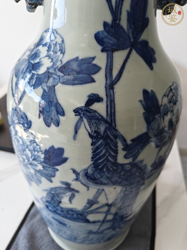 古玩陶瓷鳳凰牡丹青花瓶 真品鑒賞圖