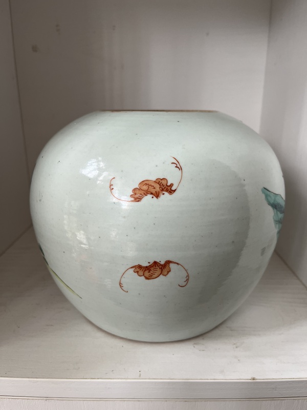 古玩陶瓷粉彩奪魁圖西瓜罐拍賣，當(dāng)前價(jià)格2888元