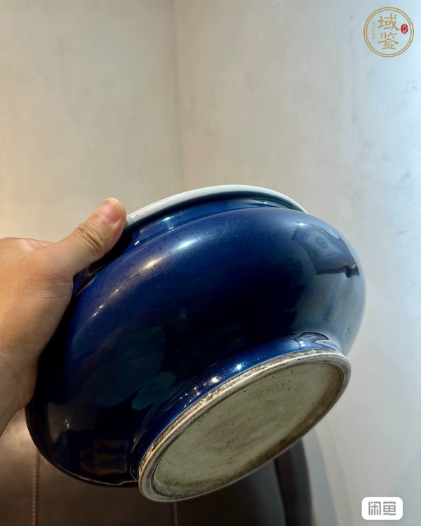 古玩陶瓷祭藍釉爐真品鑒賞圖