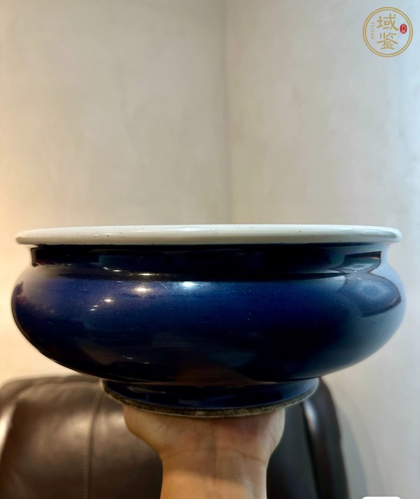 古玩陶瓷祭藍釉爐真品鑒賞圖