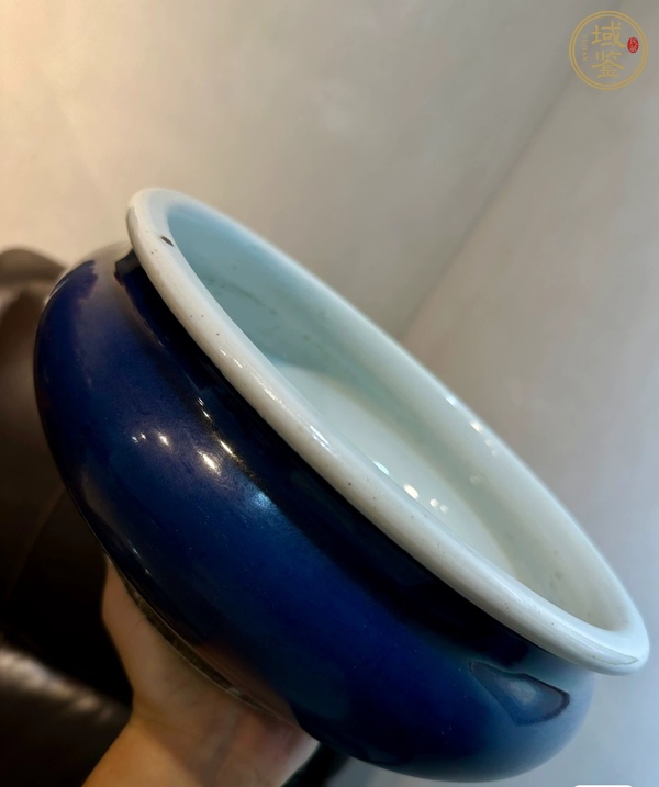 古玩陶瓷祭藍釉爐真品鑒賞圖