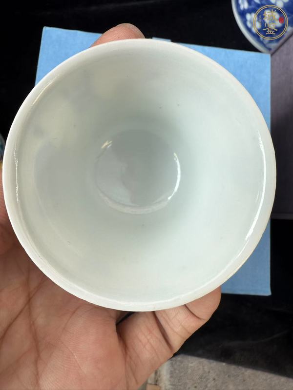 古玩陶瓷青花福壽紋杯真品鑒賞圖