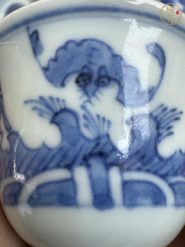 古玩陶瓷青花福壽紋杯真品鑒賞圖