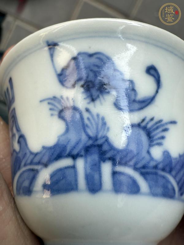 古玩陶瓷青花福壽紋杯真品鑒賞圖