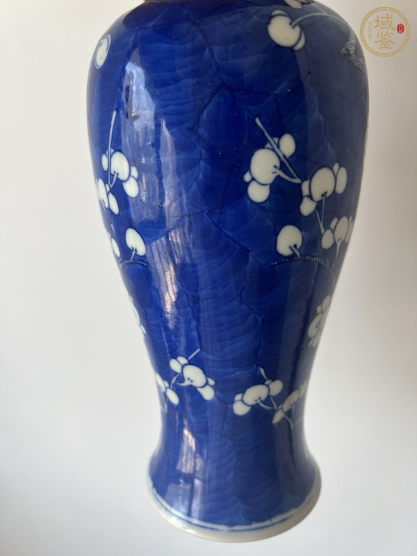 古玩陶瓷青花冰梅紋觀音瓶真品鑒賞圖