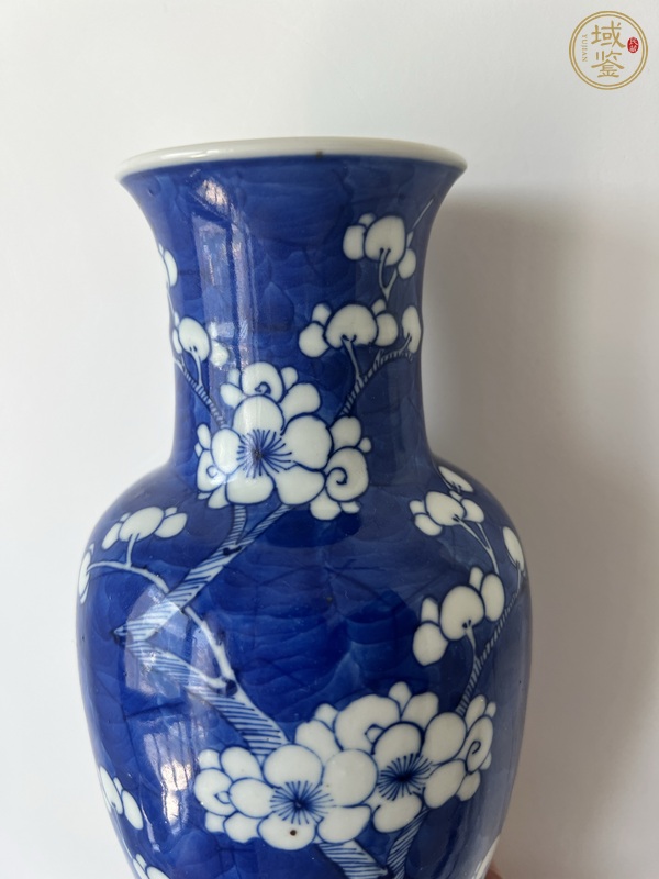 古玩陶瓷青花冰梅紋觀音瓶真品鑒賞圖