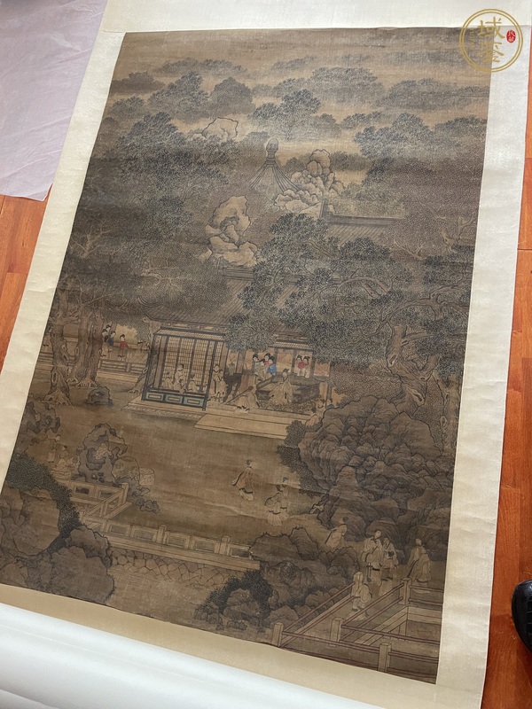 古玩字畫劉松年款山水人物真品鑒賞圖