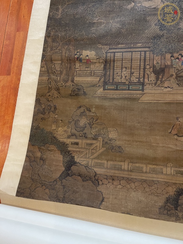 古玩字畫劉松年款山水人物真品鑒賞圖