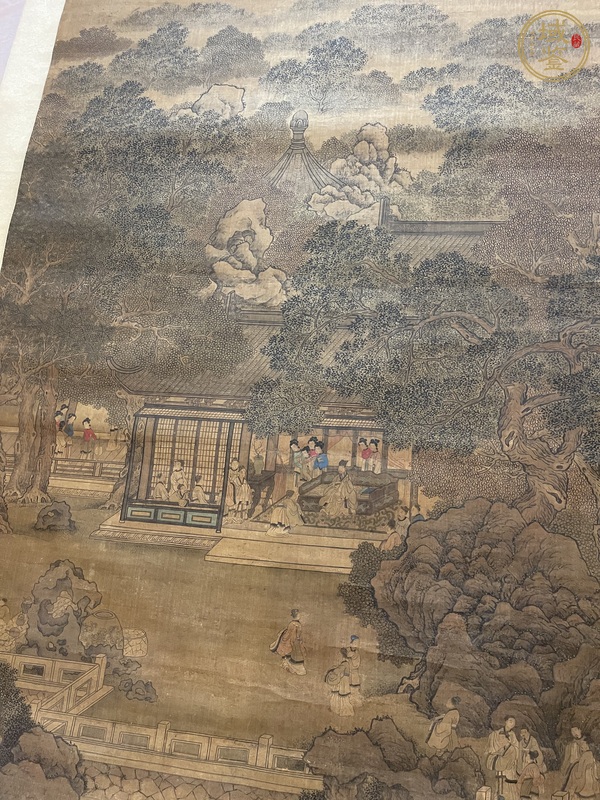古玩字畫劉松年款山水人物真品鑒賞圖
