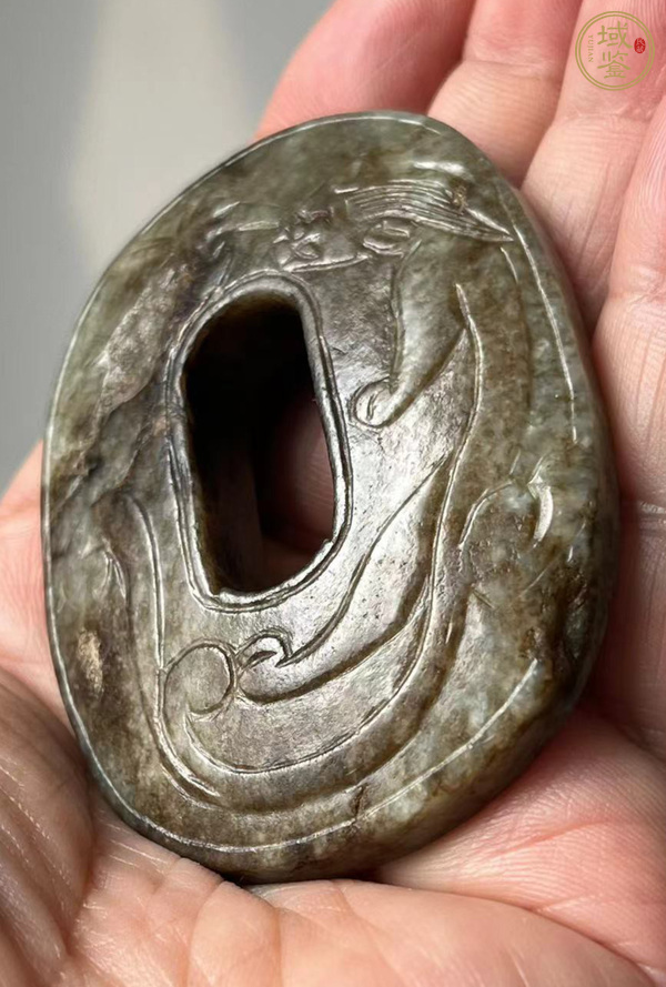 古玩玉器玉蒲紋螭龍璧真品鑒賞圖