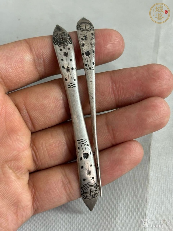 古玩銀簪子真品鑒賞圖