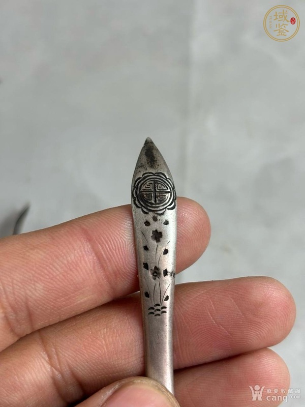 古玩雜項銀簪子真品鑒賞圖
