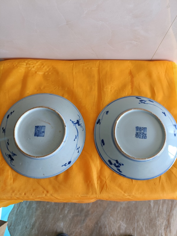 古玩陶瓷乾隆青花纏枝花卉盤(pán)拍賣(mài)，當(dāng)前價(jià)格9800元