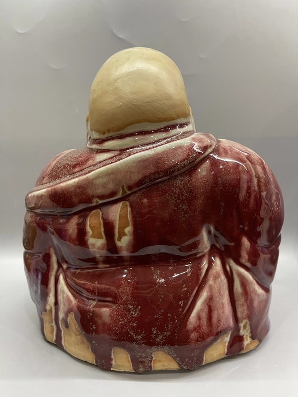 古玩陶瓷窯變紅釉彌勒佛拍賣，當前價格38888元