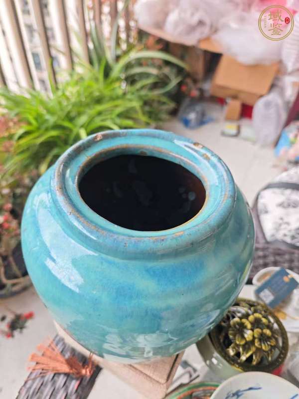 古玩陶瓷民國石灣窯窯變釉罐真品鑒賞圖