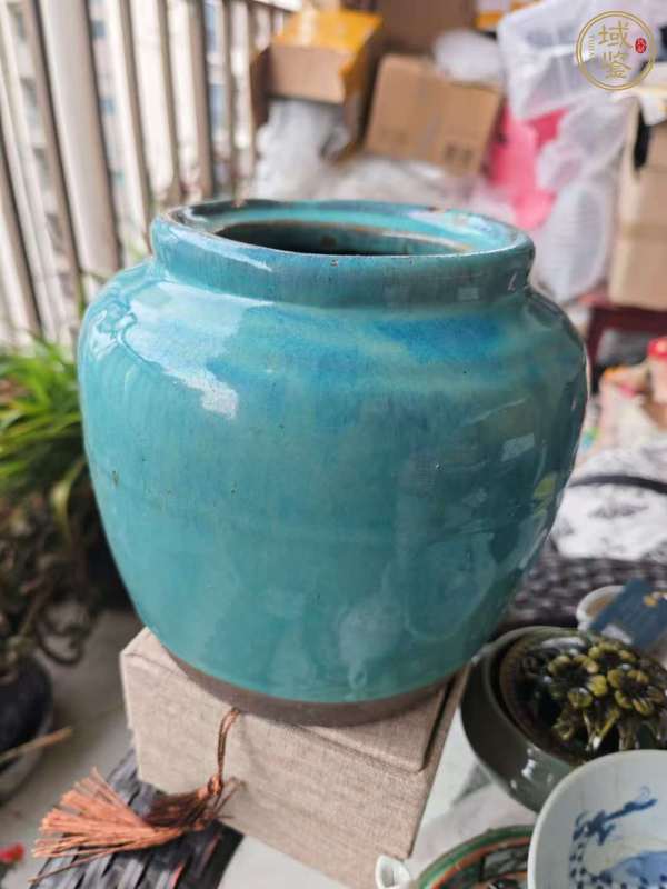 古玩民國石灣窯窯變釉罐真品鑒賞圖