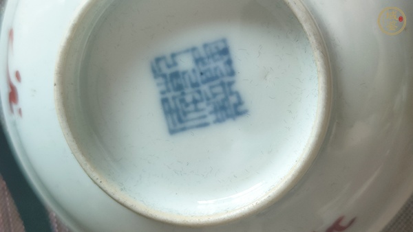 古玩陶瓷胭脂彩小盤真品鑒賞圖