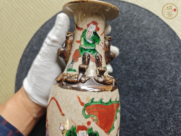 古玩陶瓷刀馬人瓶真品鑒賞圖