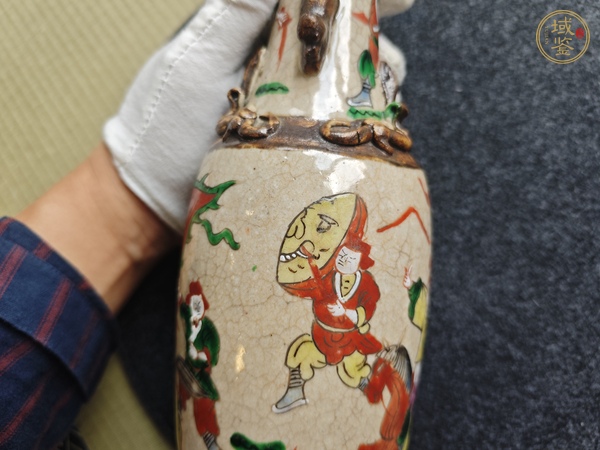 古玩陶瓷刀馬人瓶真品鑒賞圖