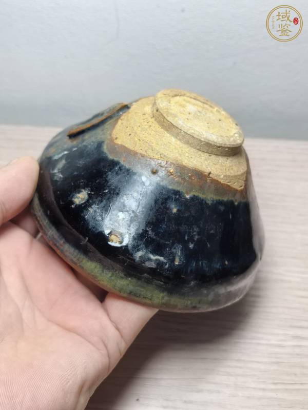 古玩陶瓷建窯黑釉束口盞真品鑒賞圖