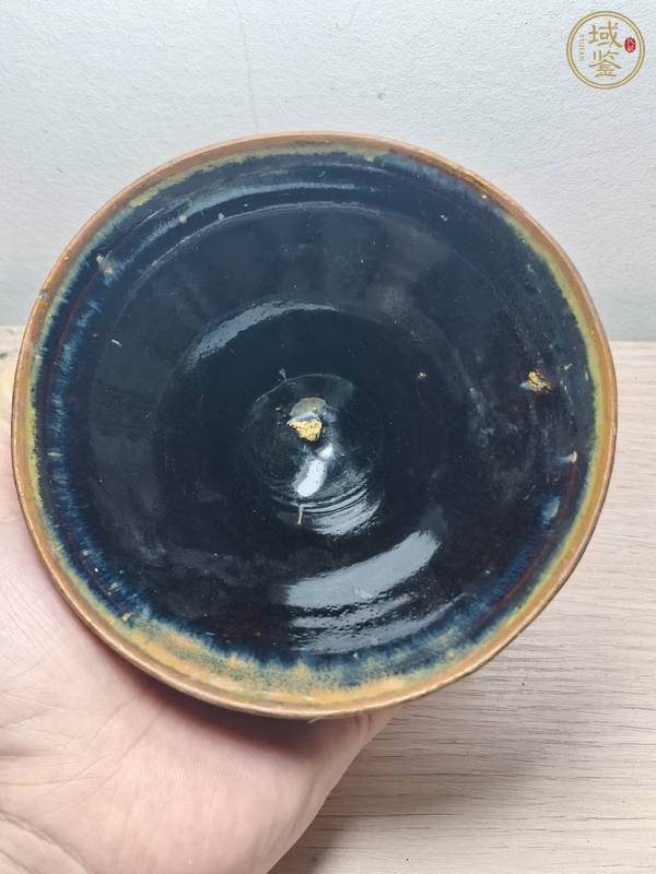 古玩陶瓷建窯黑釉束口盞真品鑒賞圖