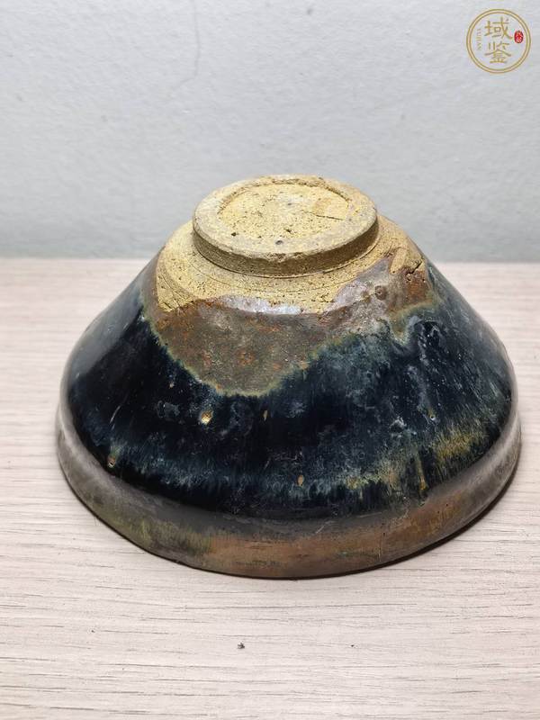 古玩陶瓷建窯黑釉束口盞真品鑒賞圖