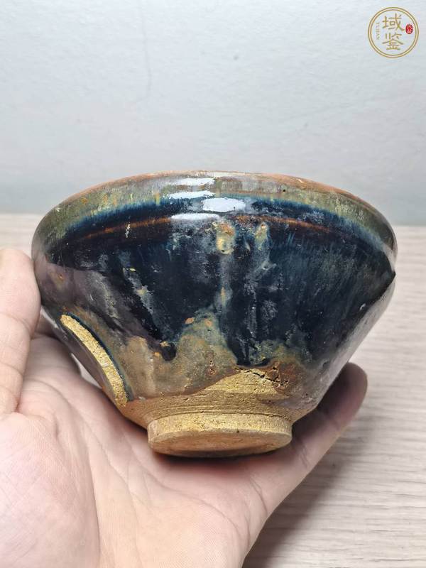 古玩陶瓷建窯黑釉束口盞真品鑒賞圖
