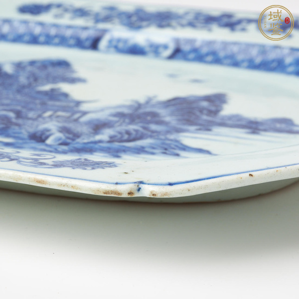 古玩陶瓷清中青花盤(pán)真品鑒賞圖