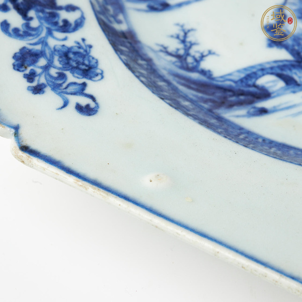 古玩陶瓷清中青花盤(pán)真品鑒賞圖
