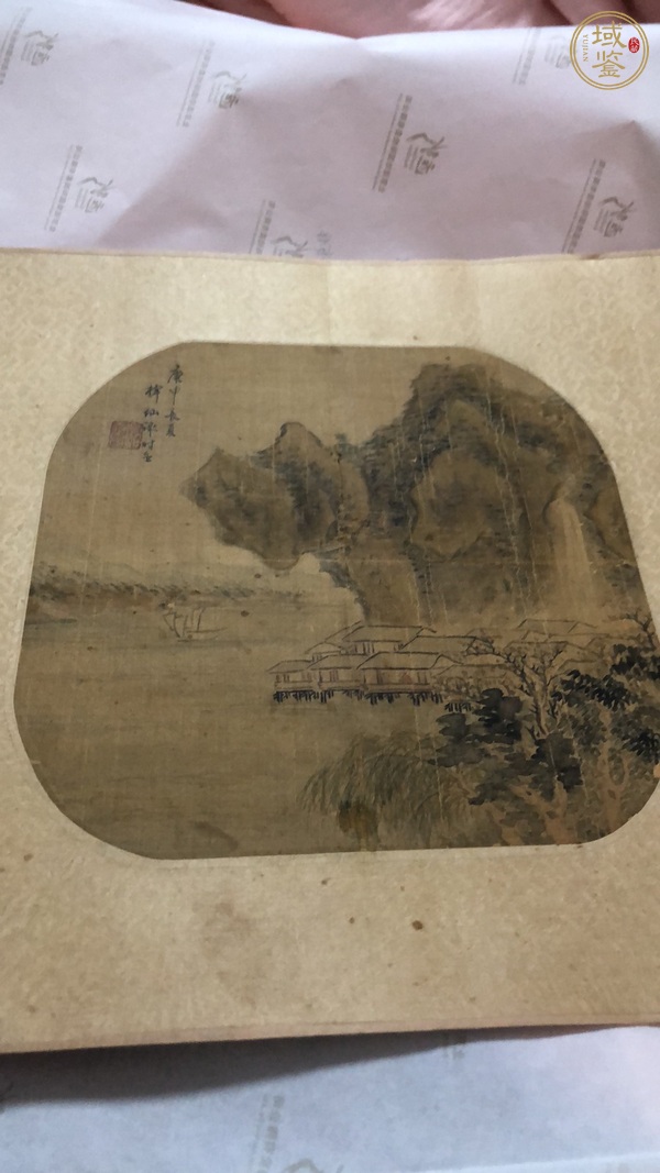 古玩謝時臣款山水真品鑒賞圖