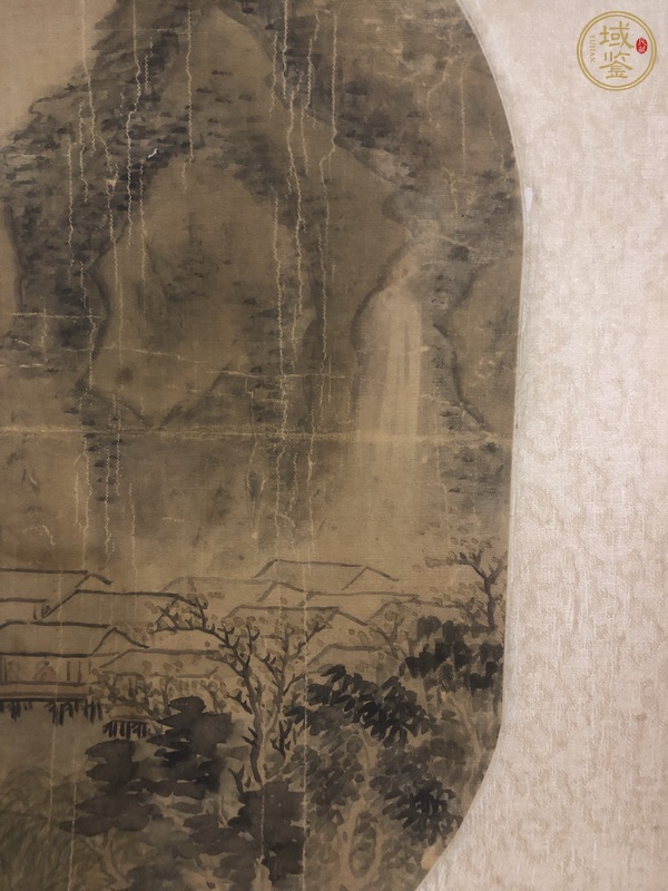 古玩字畫謝時臣款山水真品鑒賞圖