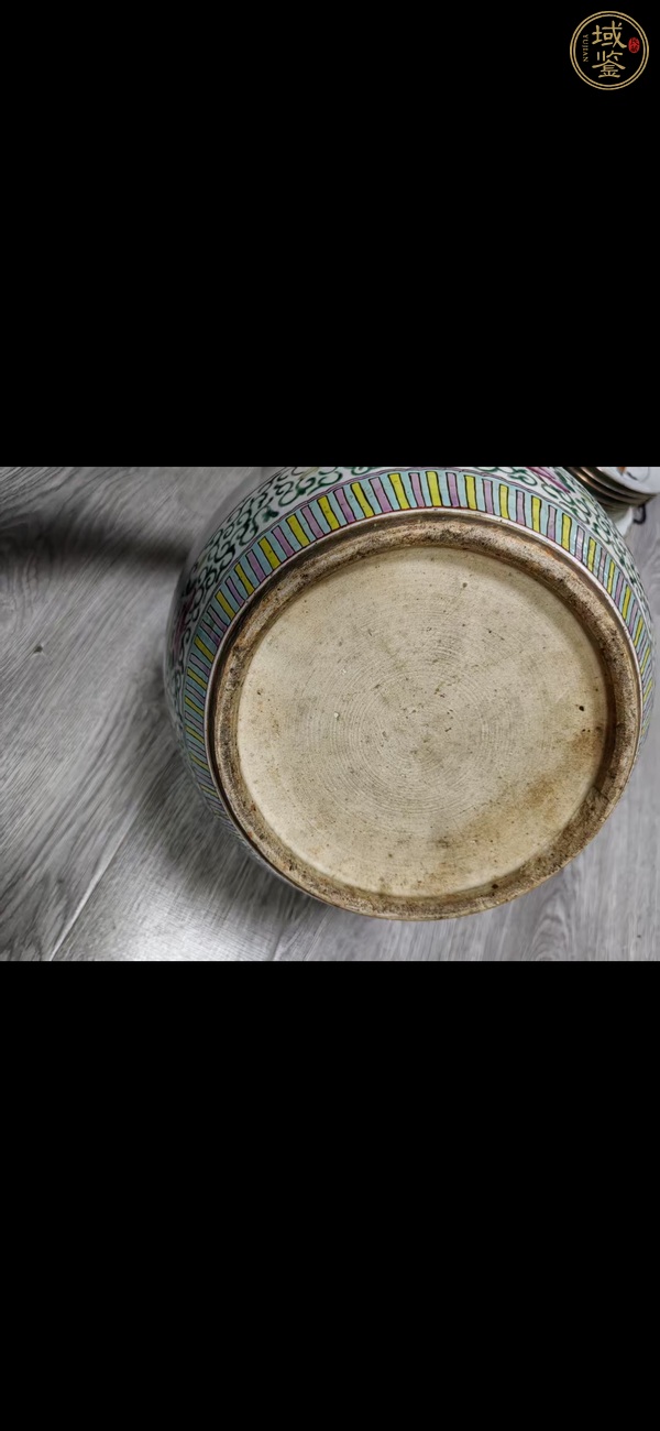 古玩陶瓷粉彩花鳥缸真品鑒賞圖