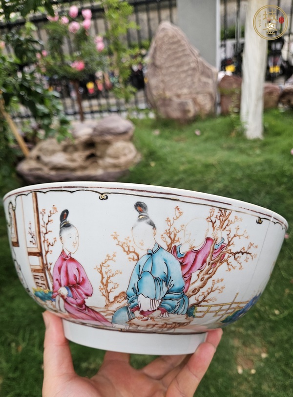 古玩陶瓷廣彩人物故事碗真品鑒賞圖