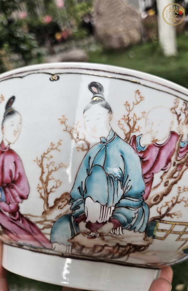 古玩陶瓷廣彩人物故事碗真品鑒賞圖