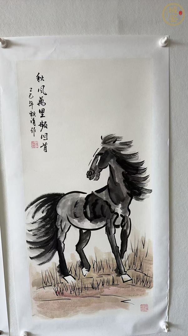 古玩字畫奔馬圖真品鑒賞圖