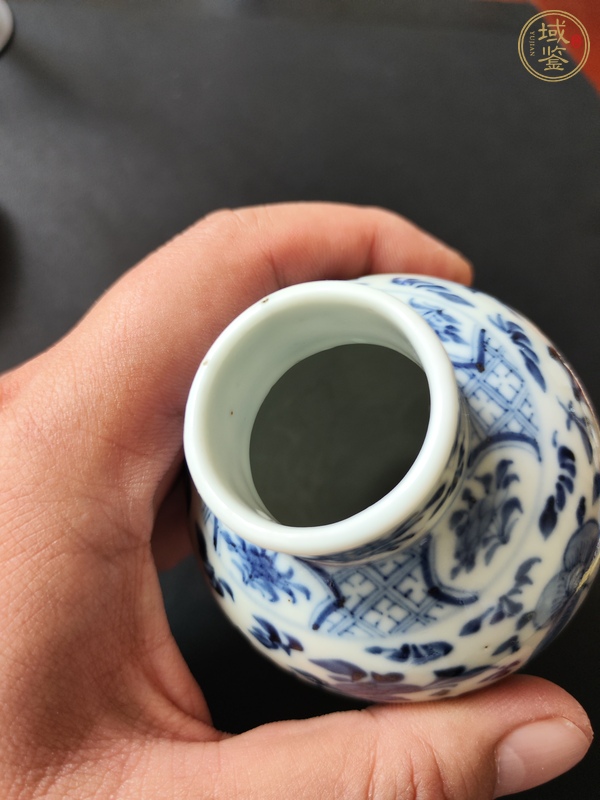 古玩陶瓷晚清青花花鳥瓶真品鑒賞圖