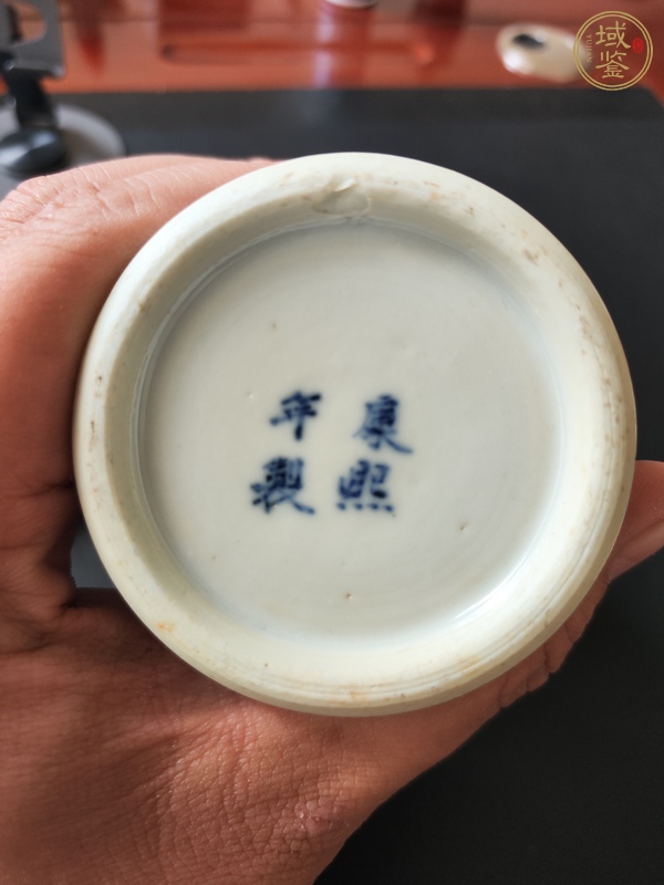 古玩陶瓷晚清青花花鳥瓶真品鑒賞圖