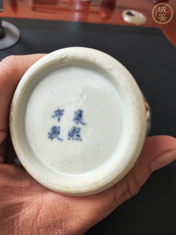 古玩陶瓷晚清青花花鳥瓶真品鑒賞圖