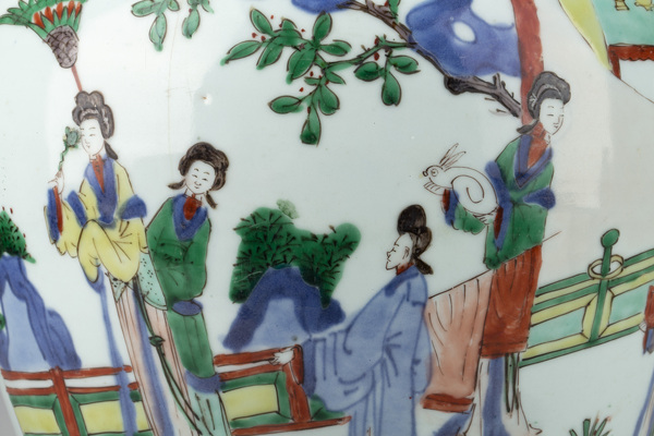 古玩陶瓷清康熙·青花五彩蟾宮折桂圖將軍蓋罐拍賣，當前價格25992元